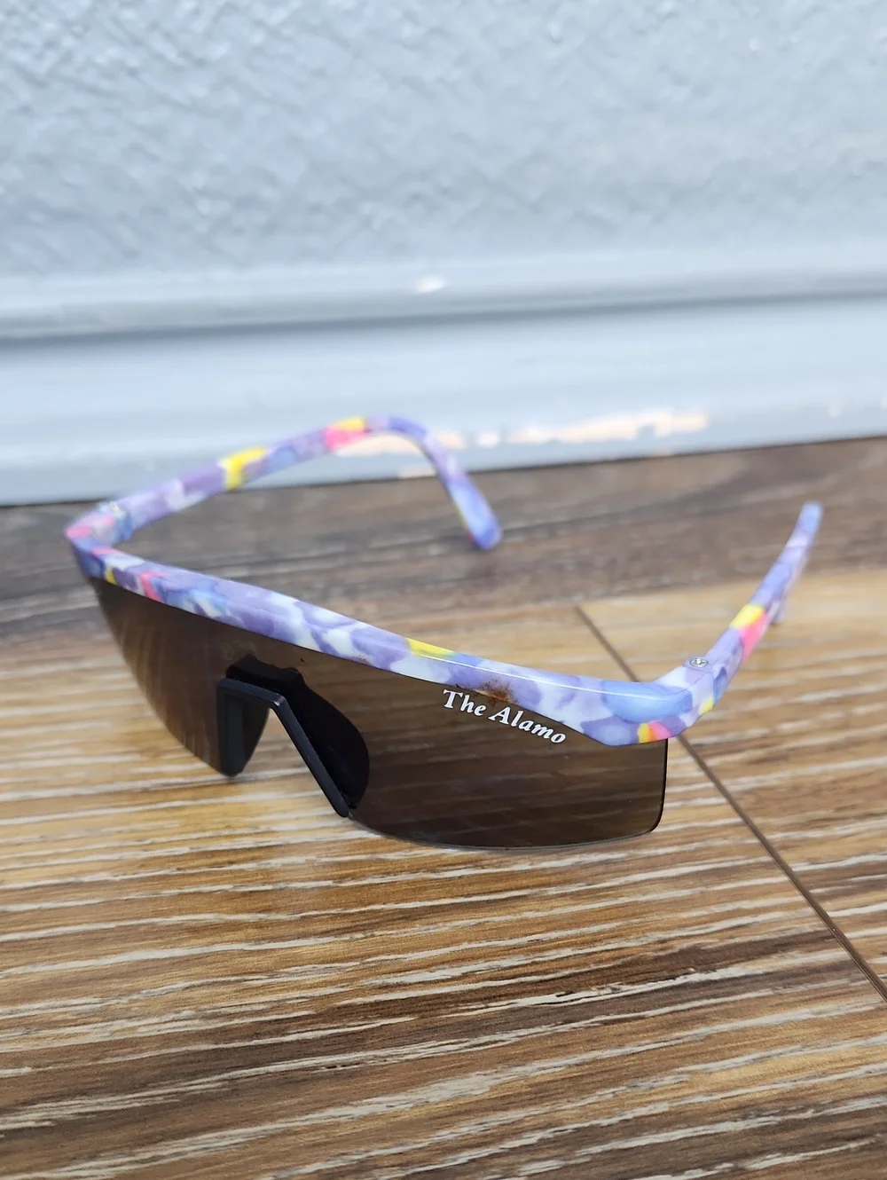 Vintage The Alamo Kids Sunglasses Purple Blue Pink Yellow